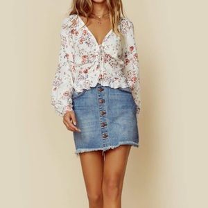 One teaspoon viper denim mini skirt size 23